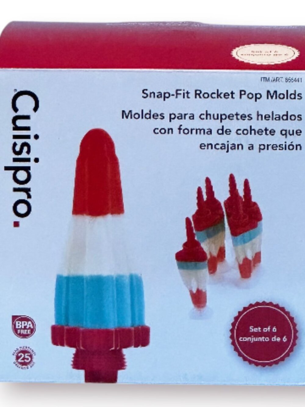 Cuisipro Snap Fit Rocket Pop Molds Set of 6 NIB Plus Animal Character Sticks